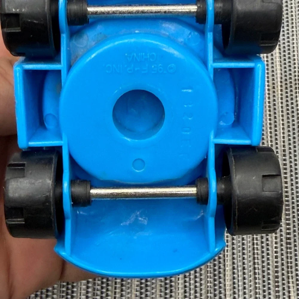 Fisher Price Little People Eddie Blue Race Car Vintage 1995 1997 Figure Toy